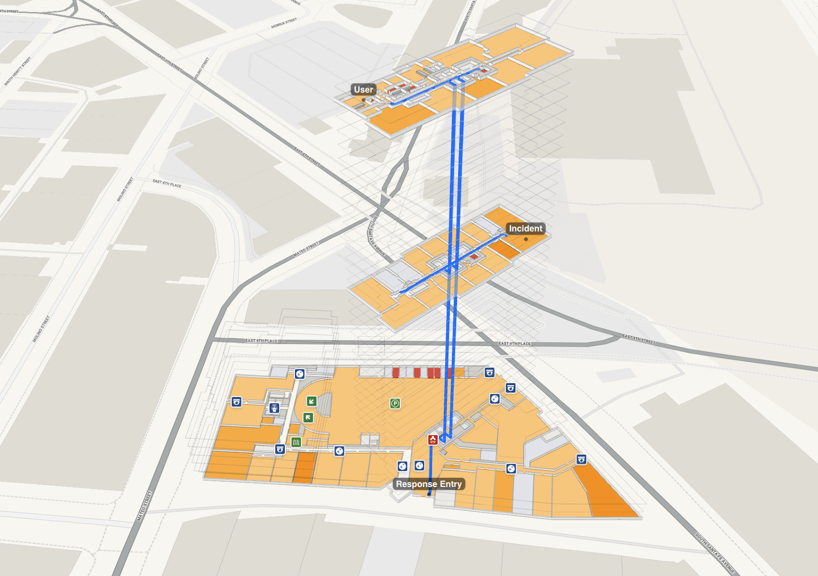 Mappedin building response map for public safety